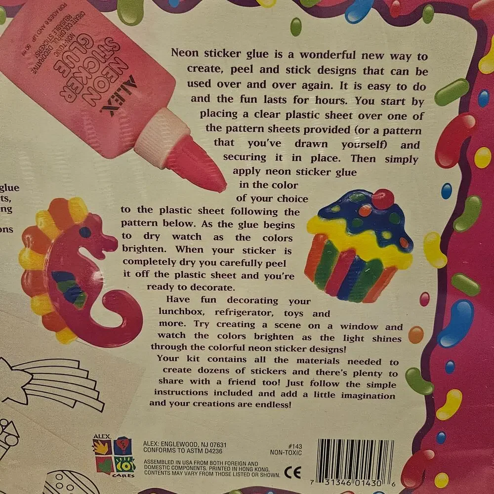 ALEX Neon Sticker Glue Kit new in box